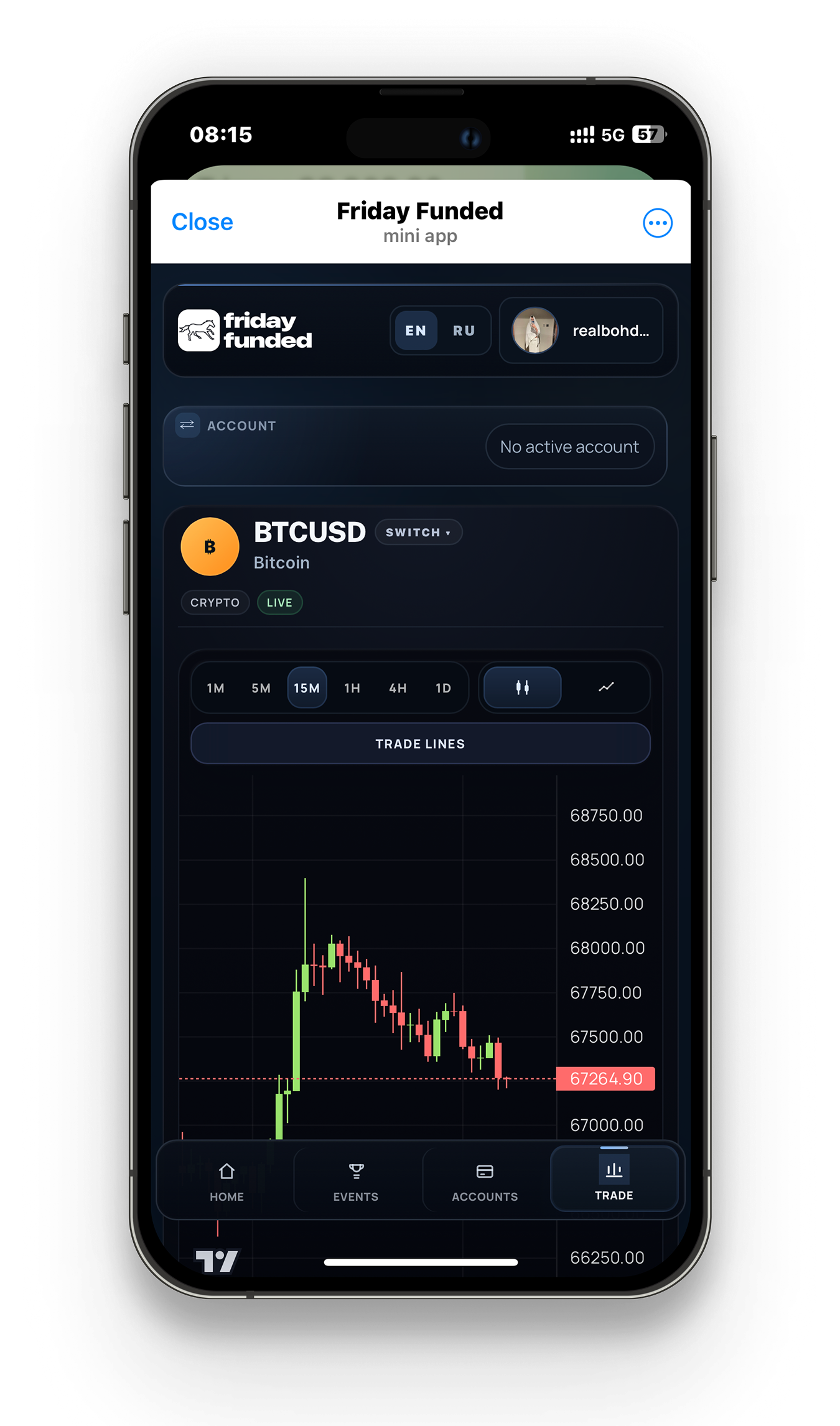 Friday app iPhone mockup